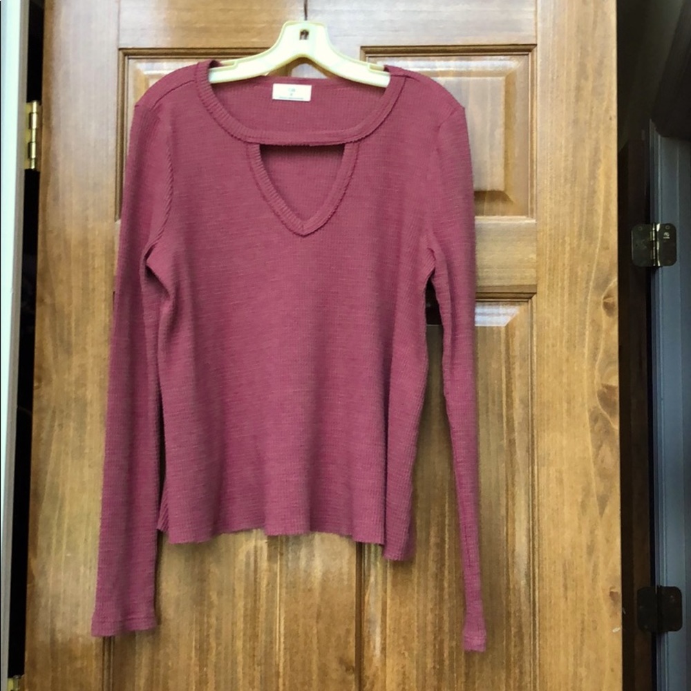 Anthropologie  Lissa Cut-Out BohoThermal Top Shirt